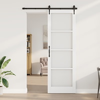 vidaXL Inredningsdörr med Glas "ORKDAL" Vit 78x232x4 cm