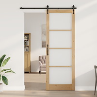 vidaXL Inomhusdörr med glas "ORKDAL" 83x232x4 cm Massivt trä, furu