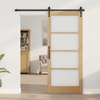 vidaXL Inomhusdörr medglas "ORKDAL" 86x198,5x4 cm Massivt trä furu