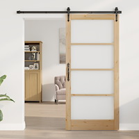 vidaXL Inredningsdörr med Glas "ORKDAL" 93x202x4 cm Massivt Trä Furu