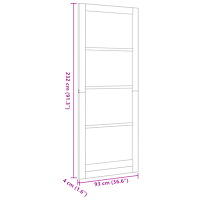 vidaXL Inomhusdörr med glas "ORKDAL" 93x232x4 cm Massivt trä i furu