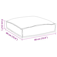 vidaXL Pallkuddar för plats 6 st Vinröd 40x40x8 cm Oxford-tyg