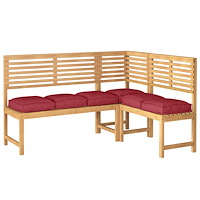 vidaXL Pallkuddar för plats 6 st Vinröd 40x40x8 cm Oxford-tyg