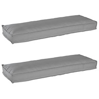 vidaXL Pallkuddar för Bänk 2 st Grå 120x40x8 cm Oxford Tyg