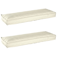 vidaXL Pallkuddar för Bänk 2 st Grädde 120x40x8 cm Oxfordtyg