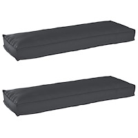 vidaXL Palettkuddar för bänk 2 st Svart 120x40x8 cm Oxfordtyg