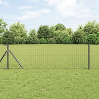 vidaXL Euro Fence Grå 0.6x50 m Stål