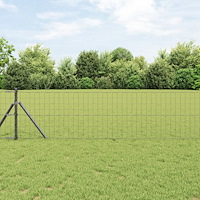 vidaXL Euro Stängsel Grå 0.4x50 m Stål