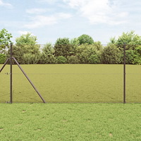 vidaXL Svetsat Trådgaller Röd 1.5x25 m Stål