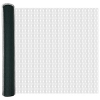 vidaXL Hexagon Staket Grön 1.2x10 m Stål