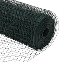 vidaXL Hexagon Staket Grön 1.2x10 m Stål