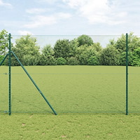 vidaXL Hexagon Stängsel Grön 1.6x10 m Stål