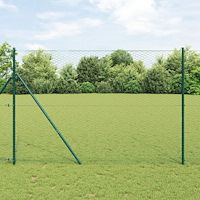 vidaXL Sexkantigt Stängsel Grön 1.6x10 m Stål