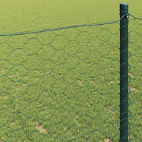 vidaXL Hexagonstängsel Grön 0.8x25 m Stål