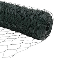 vidaXL Hexagonstängsel Grön 0.8x25 m Stål