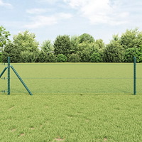 vidaXL Sexkantigt Stängsel Grön 0.6x50 m Stål