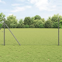 vidaXL Hexagonstängsel Grå 1x10 m Stål