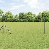 vidaXL Hexagonstaket Grå 1.2x10 m Stål