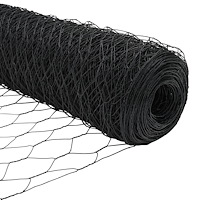 vidaXL Hexagonstängsel Grå 1.4x10 m Stål