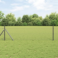 vidaXL Hexagonstängsel Grå 0.8x25 m Stål