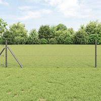 vidaXL Hexagonstaket Grå 0.8x50 m Stål