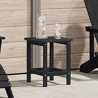 vidaXL Adirondack Sidobord Svart 38x38x45 cm HDPE