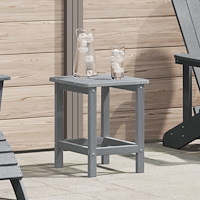 vidaXL Adirondack Sidobord Ljusgrå 38x38x45 cm HDPE