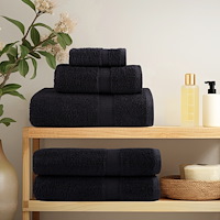 vidaXL Premium Duschhanddukar 'SOLUND'25 st Svart 70x140 cm 550 gsm