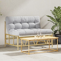 vidaXL Trädgårdsbänk med Dyna 110x80x71 cm Stål