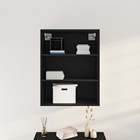 vidaXL Hängande väggskåp Svart ek 69.5 x 32.5 x 90 cm