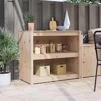 vidaXL Utomhuskökskåp 106x55x92 cm Solid Furu