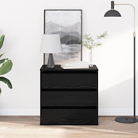 vidaXL Hörnkommod Svart Ek 60x41x58 cm Konstruerat trä