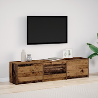 vidaXL TV Skåp med LED Gammalt Trä 162.5x34x40 cm Ingenjörsträ