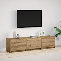 vidaXL TV-skåp med LED Artisan-ek 165x34x40 cm Konstruerat trä