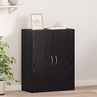 vidaXL Kontorskåp Svart ek 60x32x77.5 cm Konstruerat trä
