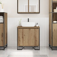 vidaXL Badrumshandfatsskåp Artisan-ek 60x35x50 cm Konstruerat trä