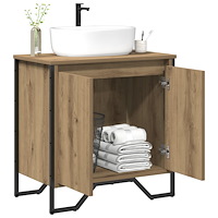 vidaXL Badrumshandfatsskåp Artisan-ek 60x35x50 cm Konstruerat trä