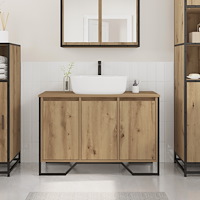 vidaXL Badrumshandfatsskåp Artisan ek 91x35x60 cm Konstruerat trä