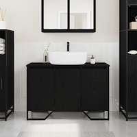 vidaXL Handfatsskåp Svart ek 91x35x60 cm Konstruerat trä