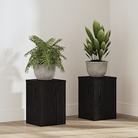 vidaXL Växtställ 2 st Svart Ek 20x20x30 cm Trä