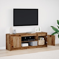 vidaXL TV-skåp med LED gammalt trä 139.5x34x50 cm konstruerat trä