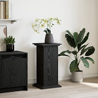 vidaXL Växtställ med Förvaring Svart Ek 31x30x60 cm Konstruerat Trä