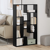 vidaXL Bokhylla i svart ek 72x20x120 cm konstruerat trä