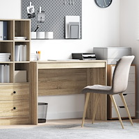 vidaXL Skrivbord Sonoma ek MDF med Sonoma ekfanér 100 x 50 x 76 cm
