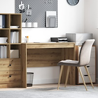 vidaXL Skrivbord Artisan Oak MDF 100 x 50 x 76 cm Enkelt