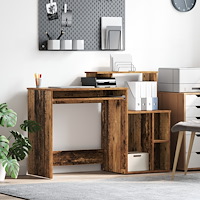 vidaXL Skrivbord med Förvaring Gammalt Trä 120.5x44x88.5 cm Konstruerat Trä