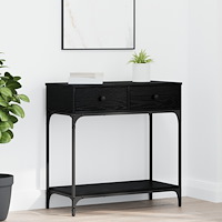 vidaXL Konsolbord Svart Ek 75x34.5x75 cm Konstruerat Trä