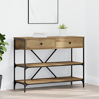 vidaXL Konsolbord Artisan ek 100x34.5x75 cm Konstruerat trä