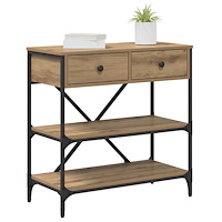 vidaXL Konsolbord Artisan Ek 75x34.5x75 cm Konstruerat trä