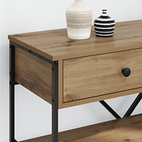 vidaXL Konsolbord Artisan Ek 75x34.5x75 cm Konstruerat trä